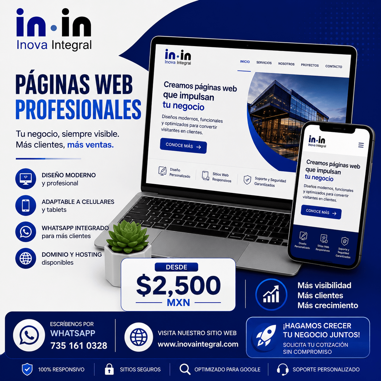 Páginas Web Profesionales para Negocios | Inova Integral