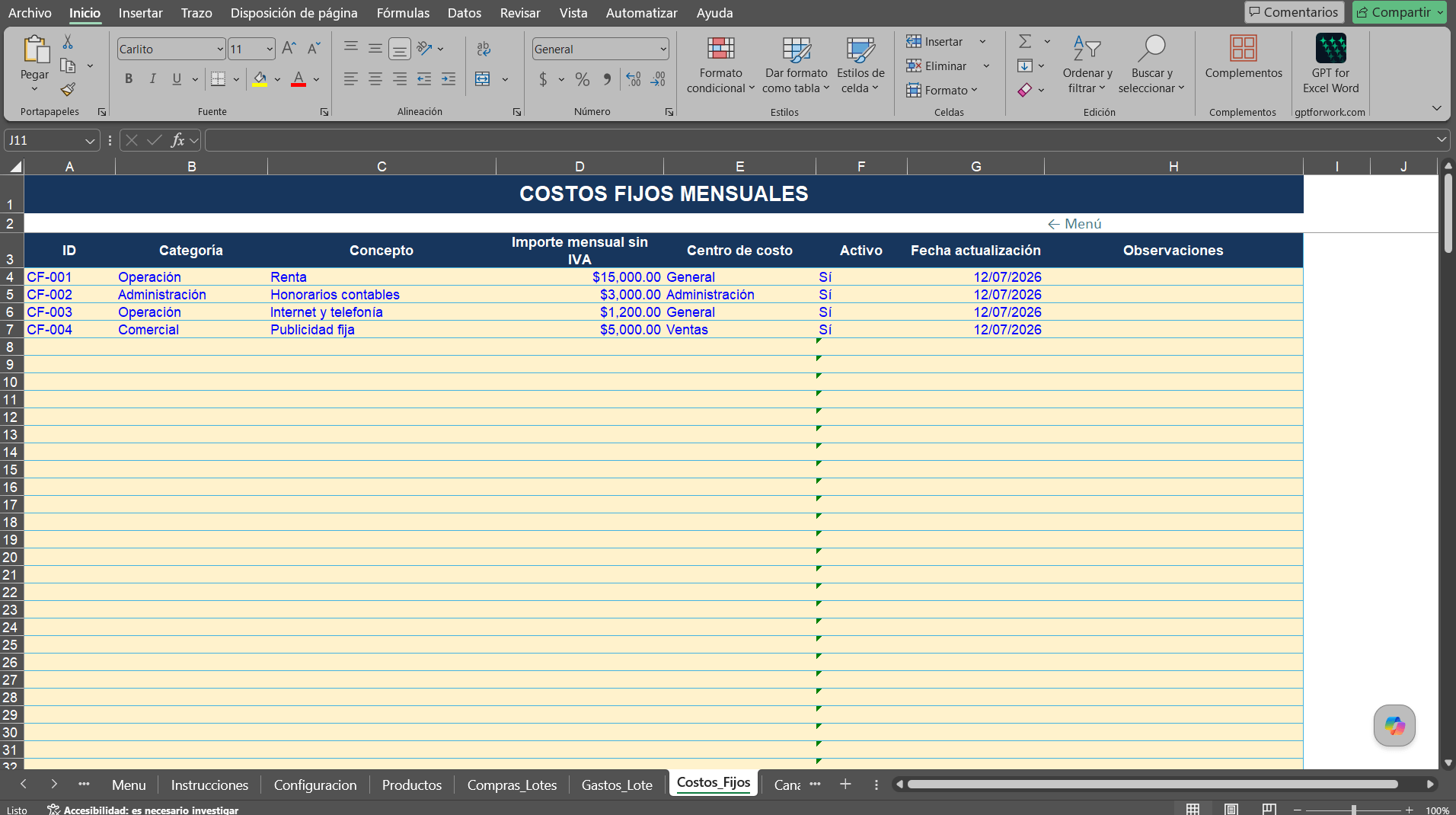 Sistema de Costeo y Rentabilidad 2.0 - Imagen 8